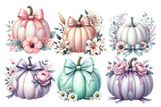 Floral Pumpkin Clipart, an Illustration by Designworld (Thumbnail 2 of 6)
