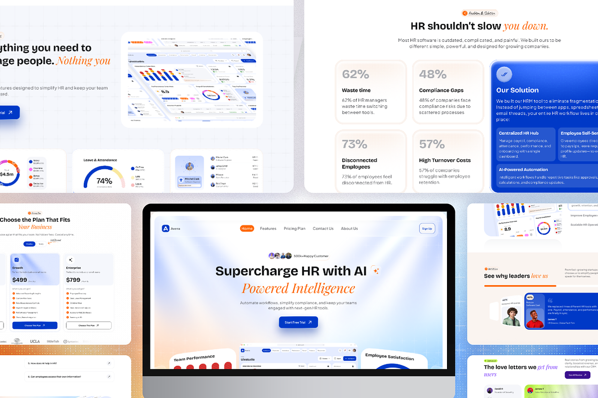 Averra - HRM SaaS Website Template, a Landing Page Template by Brix Lab (Photo 3 of 13)