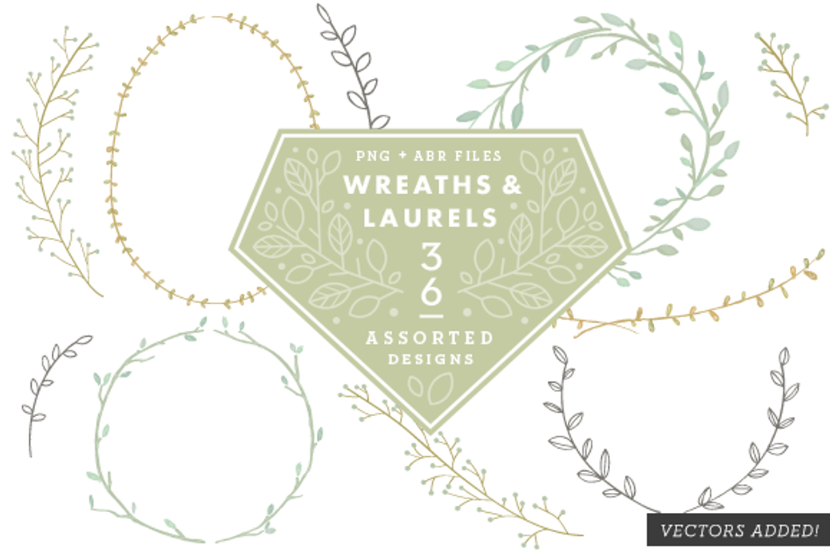 36 Wreaths & Laurels, an Illustration by Shh! Maker Design (Photo 1 of 5)