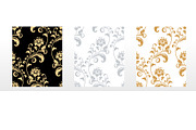 Set of colored floral patterns, a Pattern Graphic by RODINA (Thumbnail 1 of 3)