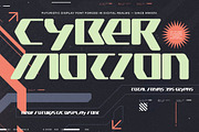 Cyber Motion Futuristic Font, a Serif Font by timelesstype.co (Thumbnail 1 of 15)