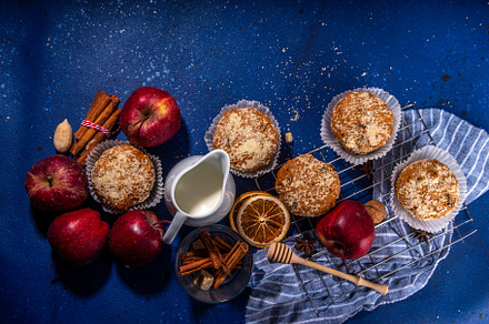 Apple pie crumble muffins, a Food & Drink Photo by Rimma