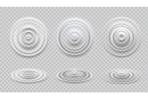 Top view ripple water wave, an Object Illustration by Vector Tradition