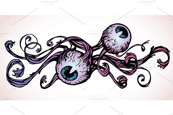 Tattoo-style Horrible Eyes preview 2