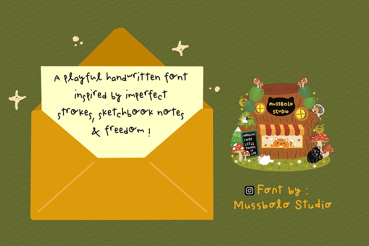 Neat Handwritten Font - Journaling, a Handwritten Font by Mussbolo Studio (Photo 2 of 5)
