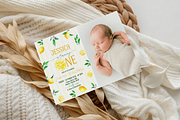 Lemon 1st Birthday Photo Invite, an Invitation Template by Digital_Mind (Thumbnail 3 of 3)