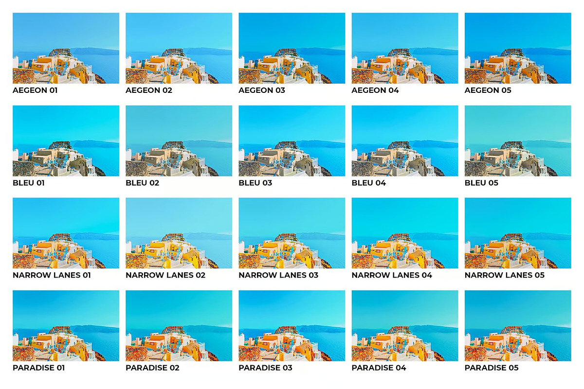 20 Mykonos Lightroom Presets & LUTs, a Preset Add-On by skybluecreative (Photo 6 of 10)