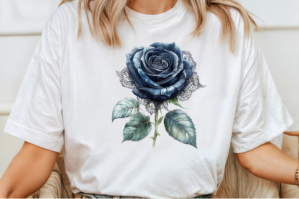 Black and Silver Glam Roses Clipart, an Illustration by Pixels.Craft (Photo 4 of 7)