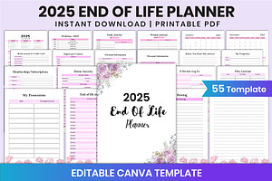 2025 End Of Life Planner For Canva, a Stationery Template by Shumaya