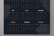 Dark Yearly 2026 Wall Calendar, a Stationery Template by ContestDesign (Thumbnail 4 of 4)