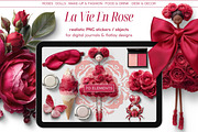 La Vie En Rose Realistic PNG Objects, an Object Graphic by Iconogenic (Thumbnail 1 of 8)