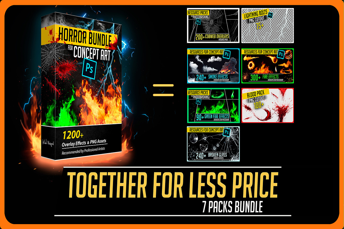 Horror Bundle - 7 Packs, a Texture Graphic by Mikel Blazgad (Photo 2 of 23)