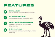 Birds Silhouette Icon Set, a Solid Icon by Creative Stall (Thumbnail 4 of 9)