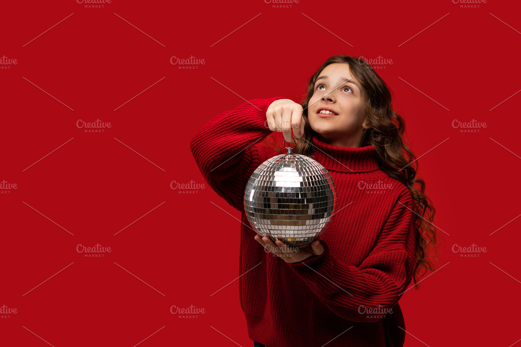 Smiling girl in red sweater, a Person Photo by Elena Vagengeim