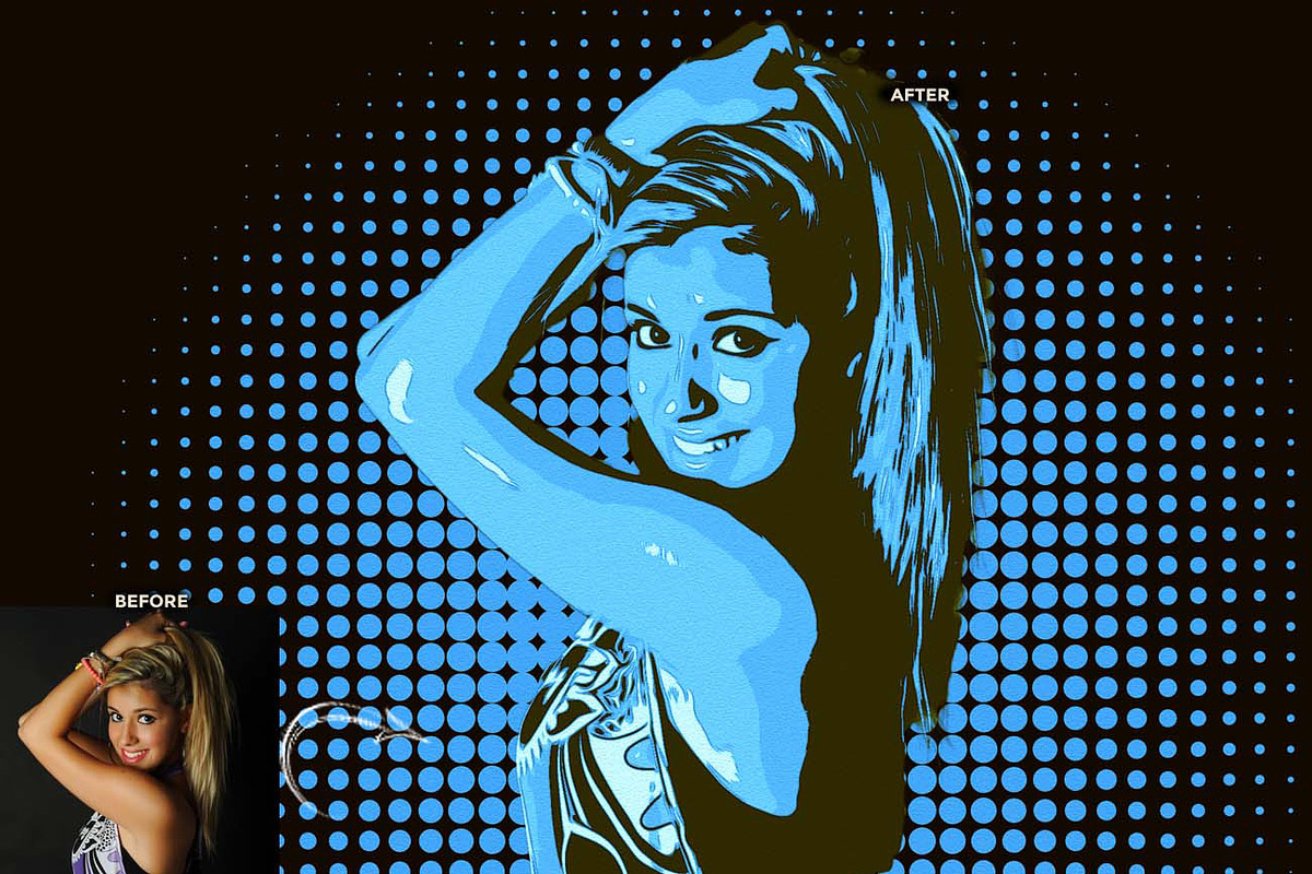 VECTOR PAINT FUSION FX Ps ACTION, an Action Add-On by Studio Retouch (Photo 4 of 11)