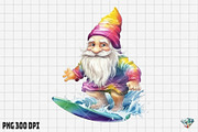 Summer Surfing Gnome Watercolor, an Illustration by Gemstone (Thumbnail 4 of 6)