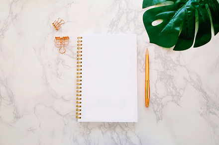 Notebook on marble desktop, a Business Photo by Emma Kate Creative
