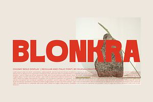 Blonkra – Chunky Bold Sans Font