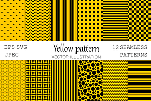 Abstract yellow seamless patterns, a Pattern Graphic by IrinaShishkova