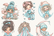 Watercolor Dreamy Fantasy Kids, a Person Illustration by BusyDaydesign (Thumbnail 5 of 9)