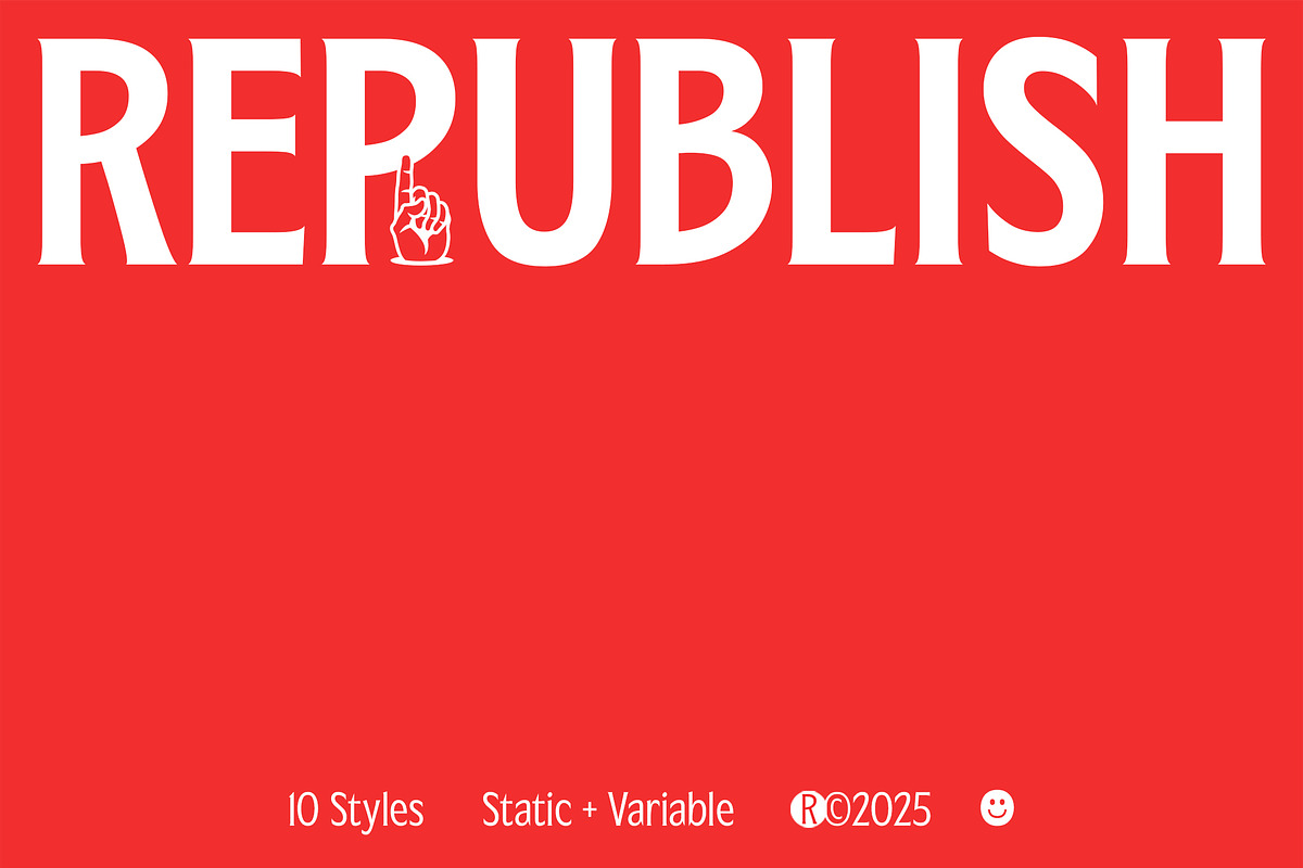 Republish Variable Font, a Serif Font by Abda Laka (Photo 1 of 21)