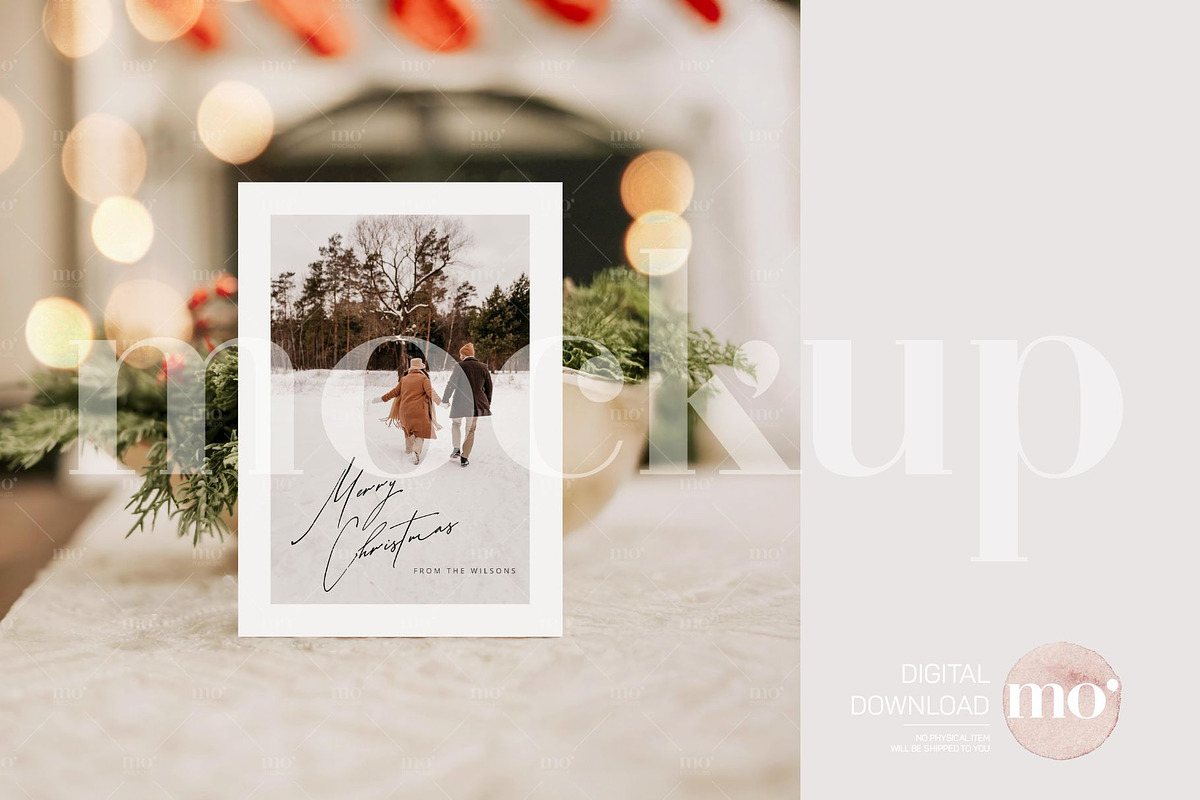 5x7 Christmas Card Mockup, a Product Mockup by MoMockups (Photo 5 of 5)