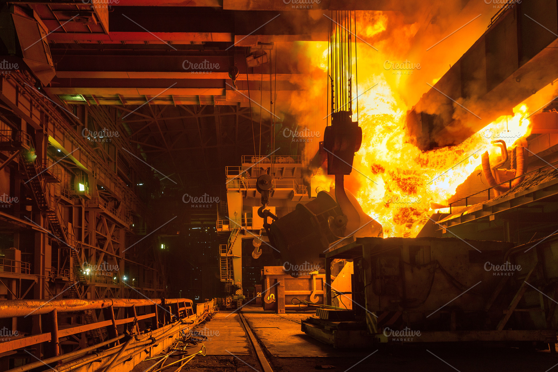 pouring hot metal from ladle containing industry, plant, and metallurgical, an Industrial Photo by Dreamer63