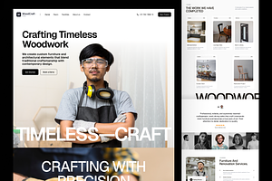 WoodCraft - Carpenter Home Repair, an UI Kit Template by Sans Design