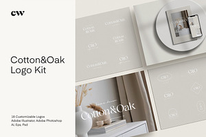 Cotton Minimal Logo Kit PSD,AI,EPS