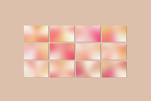 Warm Pastel Gradient Background Set