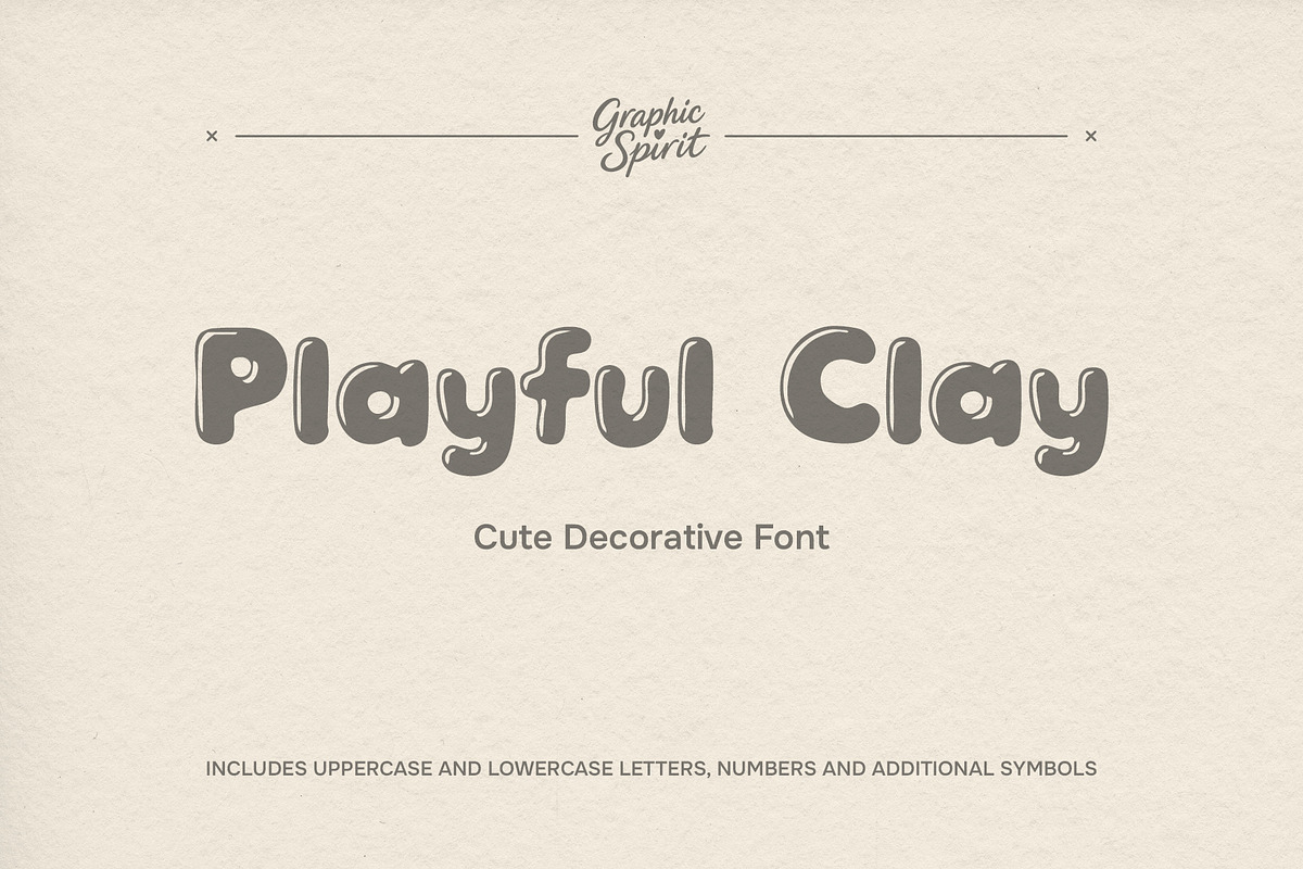 Playful Clay Cute Decorative Font, a Blackletter Font by Graphic Spirit (Photo 1 of 13)