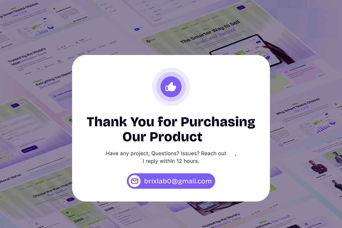 CRMHive - CRM SaaS Website UI Kit, a Landing Page Template by Brix Lab (Photo 13 of 13)