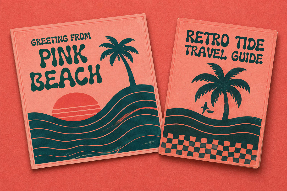 Pink Beach - Groovy Display Font, a Sans Serif Font by Gumrega Studio (Photo 6 of 8)