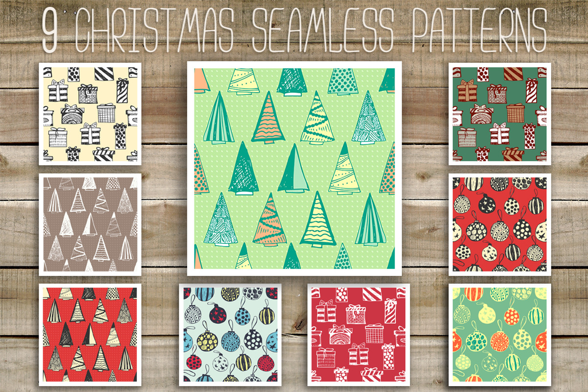 Christmas seamless patterns, a Pattern Graphic by SomStock (Photo 2 of 5)