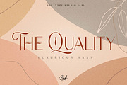 The Quality - Luxurious Sans, a Sans Serif Font by Mokatype Studio (Thumbnail 1 of 10)