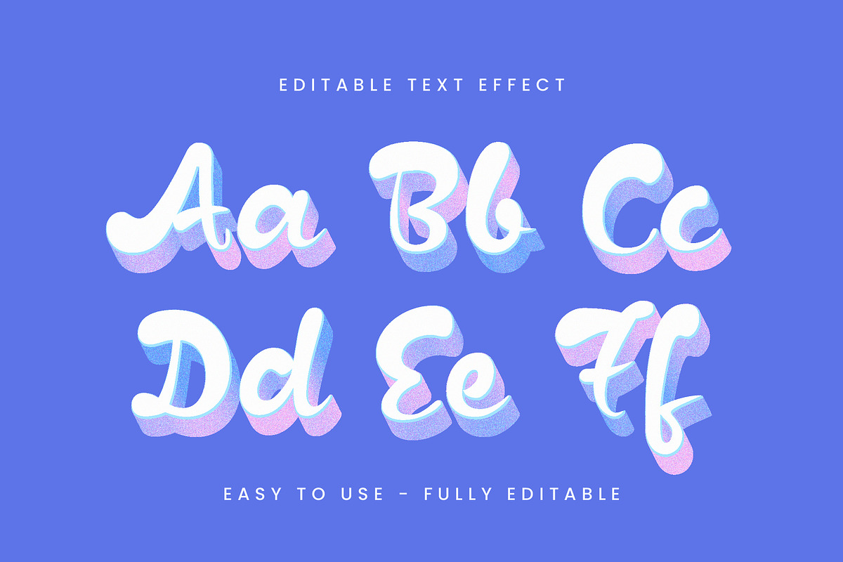 Gradient Pastel Script Text Effect preview 3