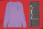 Long Sleeve Merch Mockup, a Merchandise Mockup by Brent Galloway (Thumbnail 5 of 5)