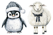Black and White Christmas Clipart, a Seasonal Illustration by CitraGraphics (Thumbnail 8 of 9)