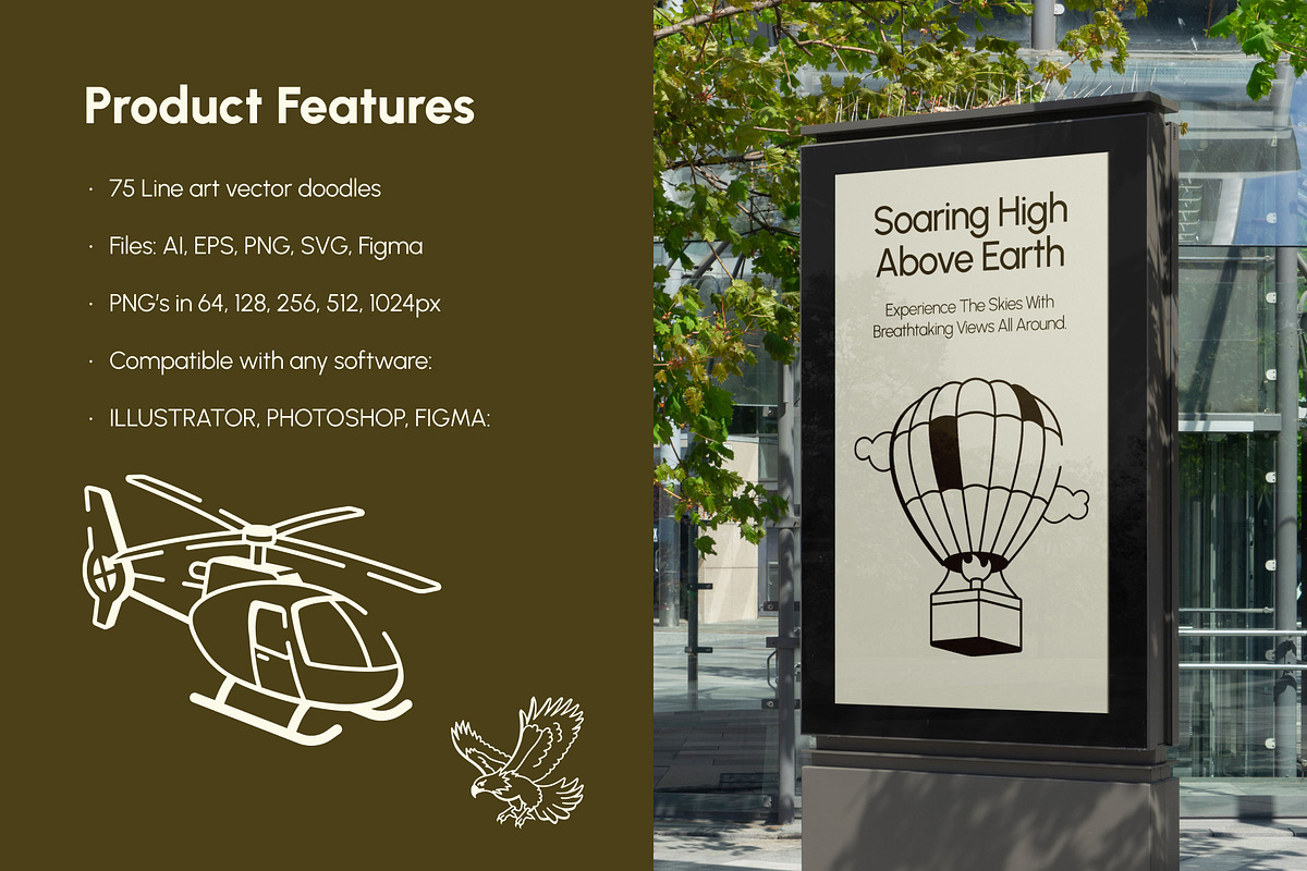 Adventure Drawing Art Set, an Outline Icon by Vectors Market (Photo 2 of 8)