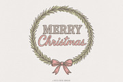 Merry Christmas Wreath PNG, Holiday, an Illustration by SharpMarketplace (Thumbnail 1 of 9)