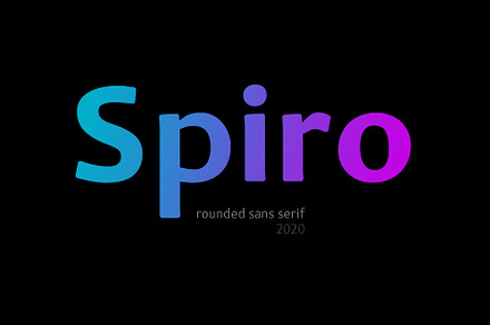 Sale! Spiro sans serif