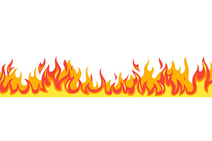 Seamless Fire Flame. Flaming Pattern