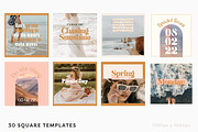 Boho Instagram Templates Canva, a Social Media Template by ILLONA GRAPHICS (Thumbnail 2 of 9)