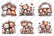 Whimsical Spring Cats Clipart Bundle, an Illustration by GatewayDesign (Thumbnail 2 of 3)