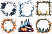 Watercolor Spooky Halloween Frames, an Illustration by Canvas Craft (Thumbnail 2 of 8)