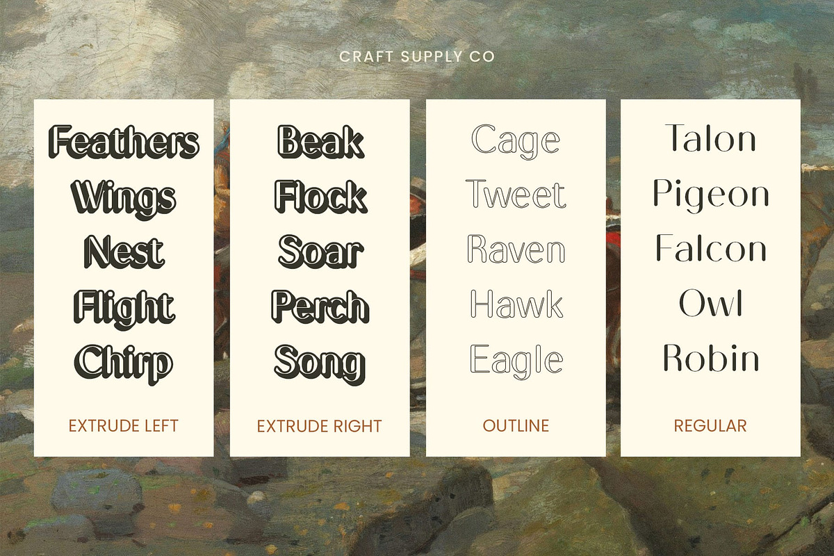 Kalesi Rounded 3D, a Sans Serif Font by Craft Supply Co. (Photo 7 of 8)
