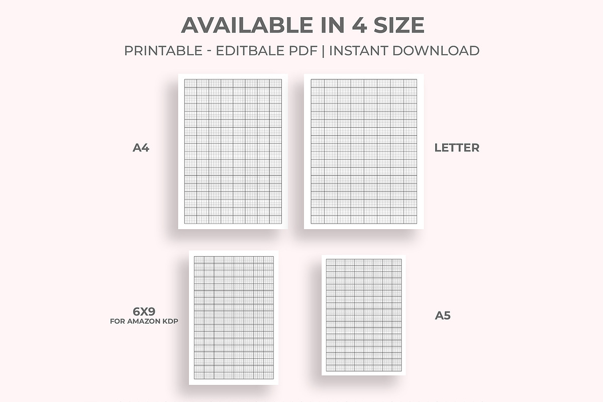 Knitting Graph Paper With Rectangle, a Stationery Template by M9 Design (Photo 2 of 5)