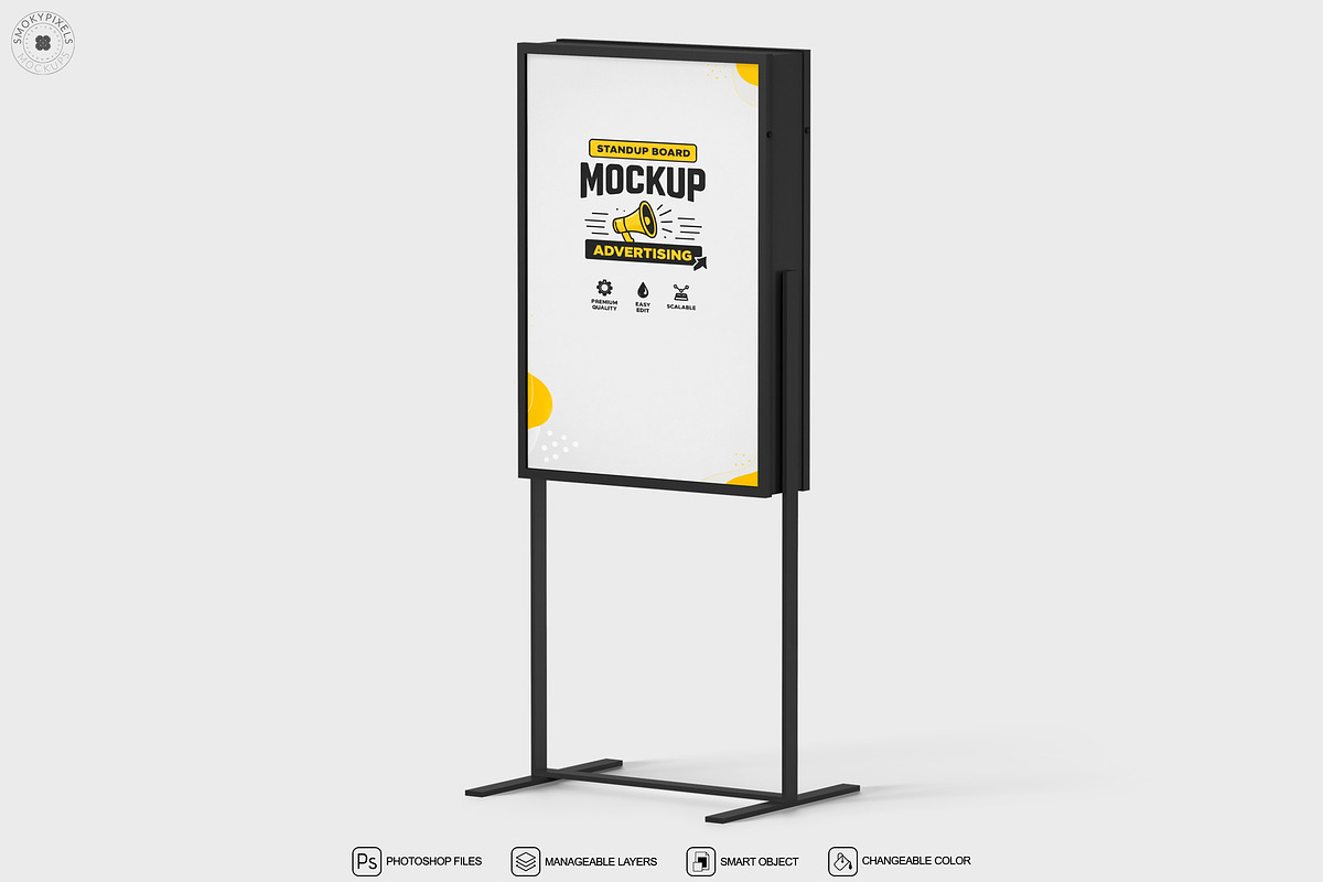 Standup Advertising Board Mockup, an Advertising Mockup by SmokyPixels (Photo 3 of 4)