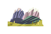 Rocky mountain landscapes set, an Object Illustration by PaperTrident (Thumbnail 4 of 13)