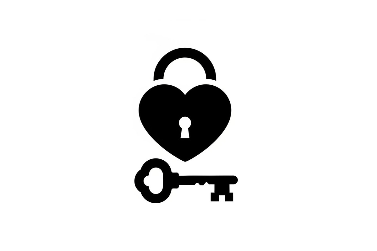 Heart Lock and Key Silhouette Icons, an Illustration by Designer_Momina (Photo 51 of 51)